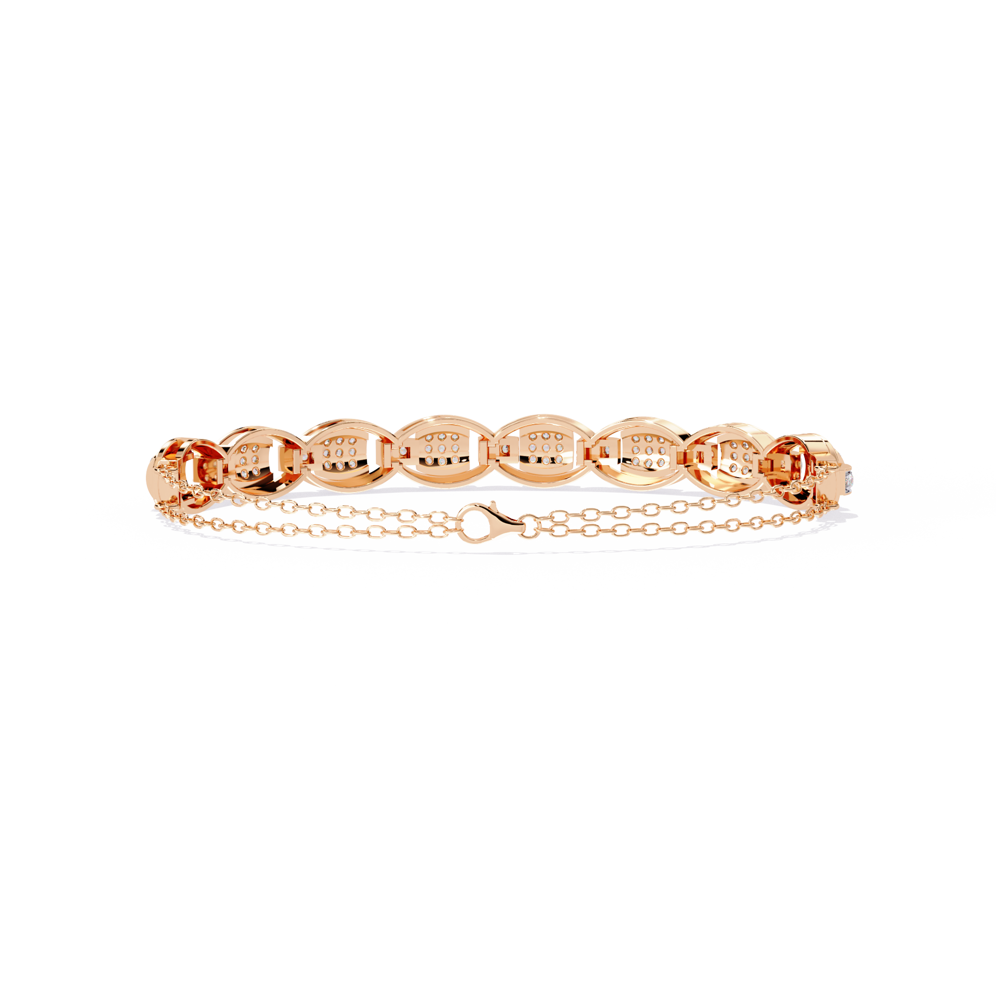 Solitairekart 0.84ct Alternating Link Diamond Bracelet-HI Color, VS-SI Clarity